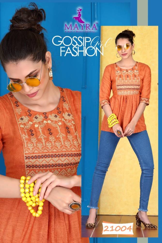 Mayra Sakshi Fancy Ethnic Wear Embroidery Ladies Top Collection